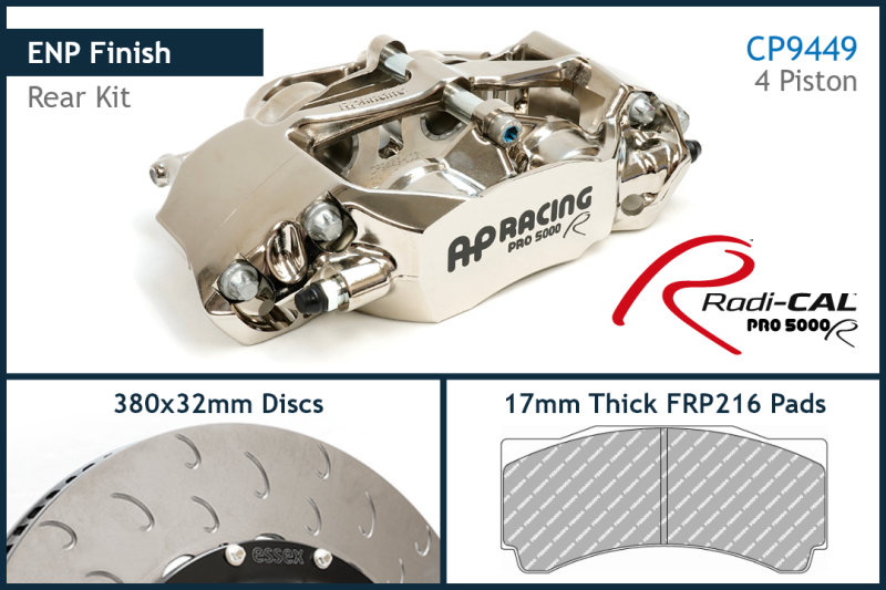 AP Racing by Essex Radi-CAL ENP Competition Brake Kit (Rear CP9449/380mm)- Porsche 911 Various 991 and 992